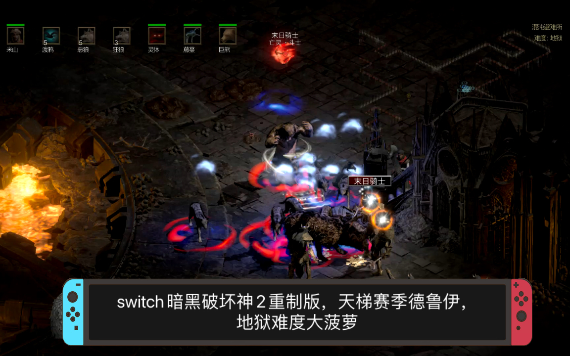 switch暗黑破坏神2重制版,天梯赛季德鲁伊,地狱难度大菠萝