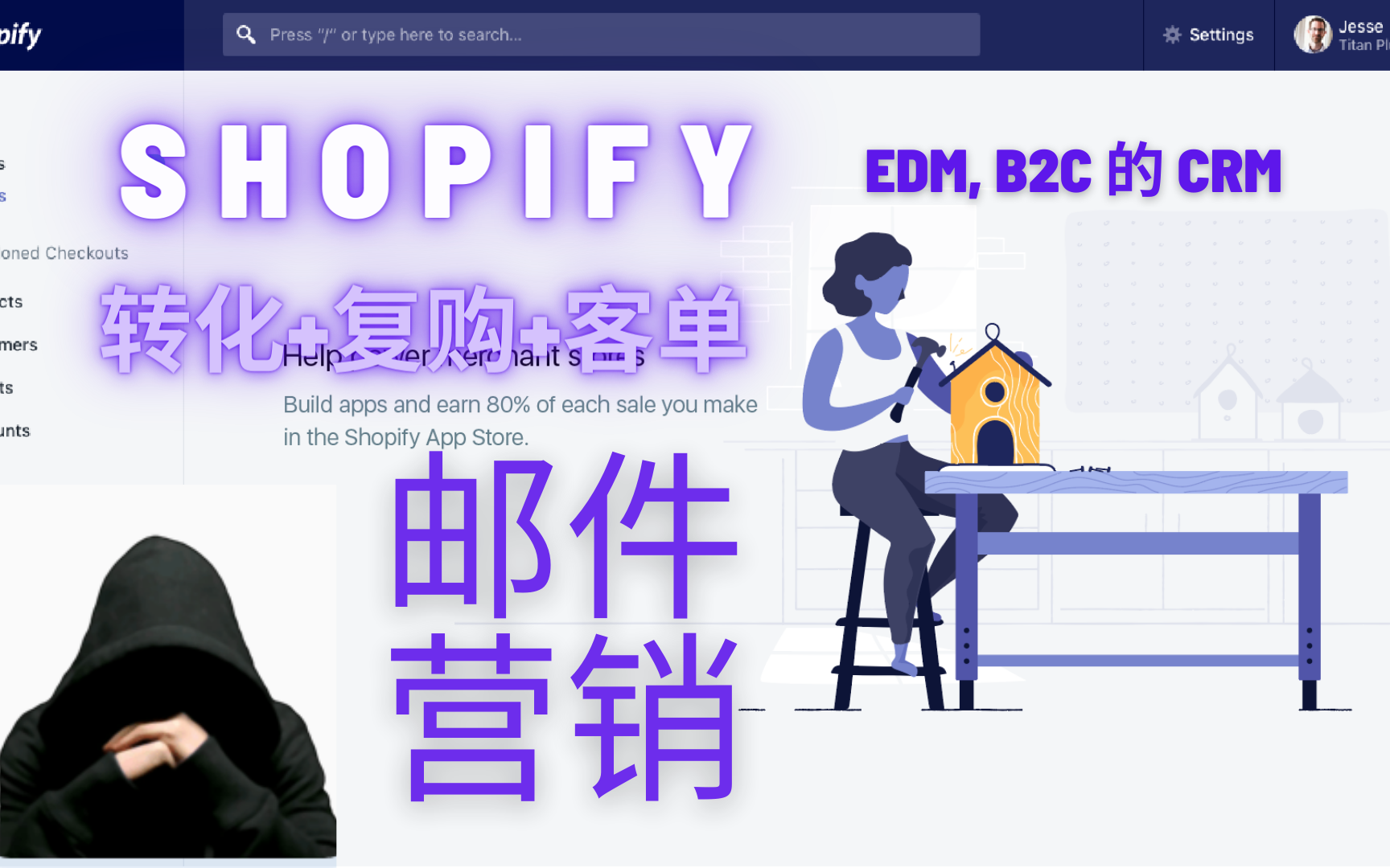 Shopify EDM 第26-27-30-35期-系列视频 提高店铺转化率 复购率 客单价 邮件营销 Klaviyo