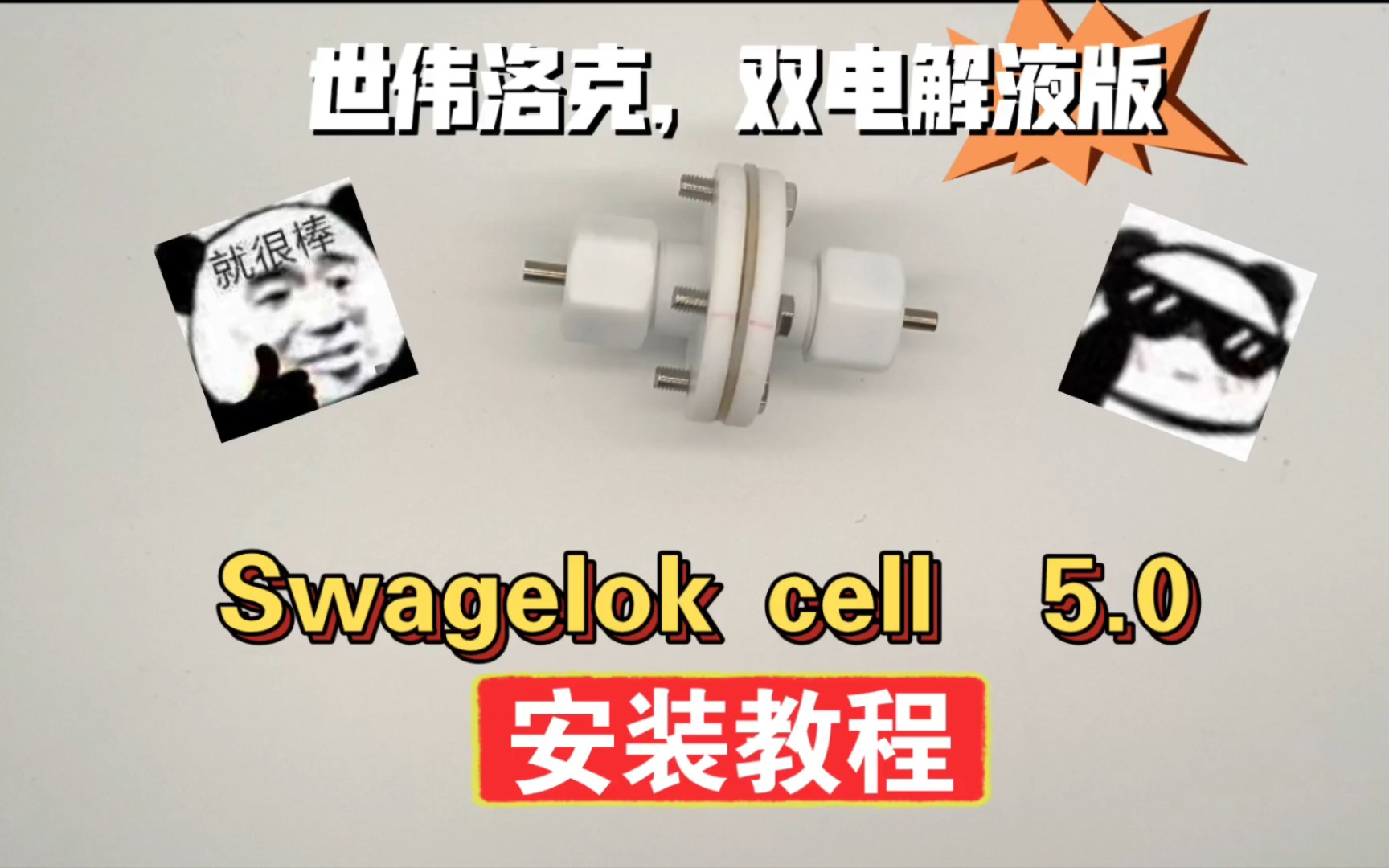 三分钟教会Swagelok cell,世伟洛克双电解液模具安装,史上超级无敌详细Swagelok cell双电解液模具安装教学,看不会,你打我视频屏幕前的你自己哔哩...