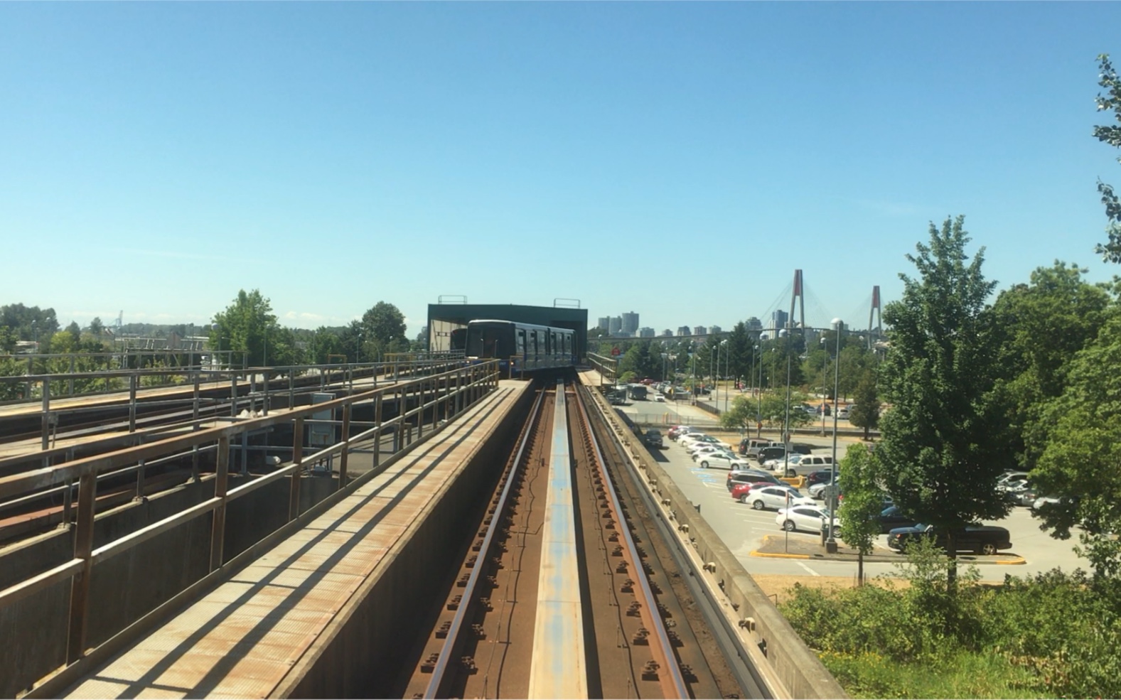 【释然pov】温哥华skytrain天车博展线滨海方向原速前方展望