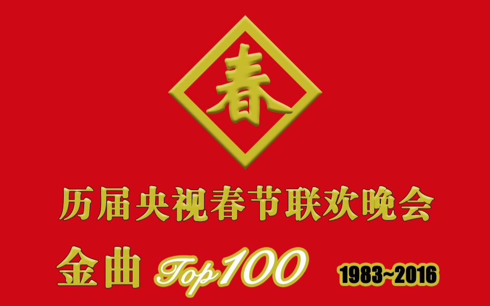 [图]历届央视春晚100大金曲（1983~2016）