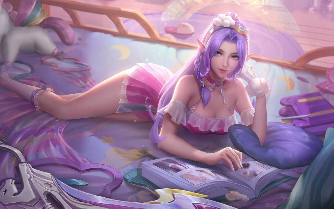 传说对决新皮肤「彩虹棉花糖-特尔安娜丝」 技能特效一览