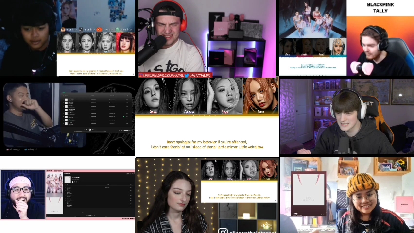 [图]BLACKPINK-Tally 多人反应reaction mashup