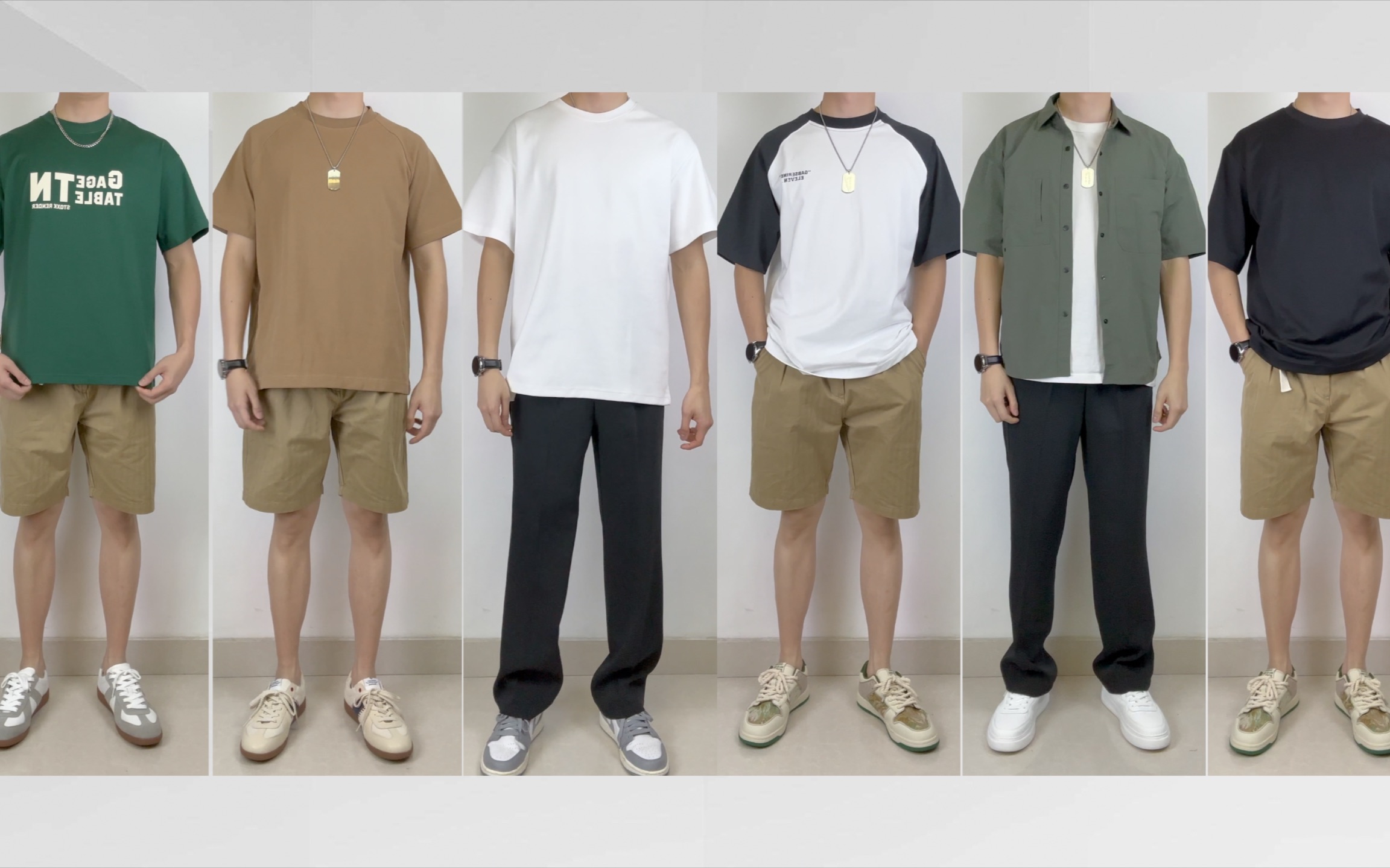 男生夏季穿搭合集|男生一周通勤穿搭|简约耐看阳光又干净