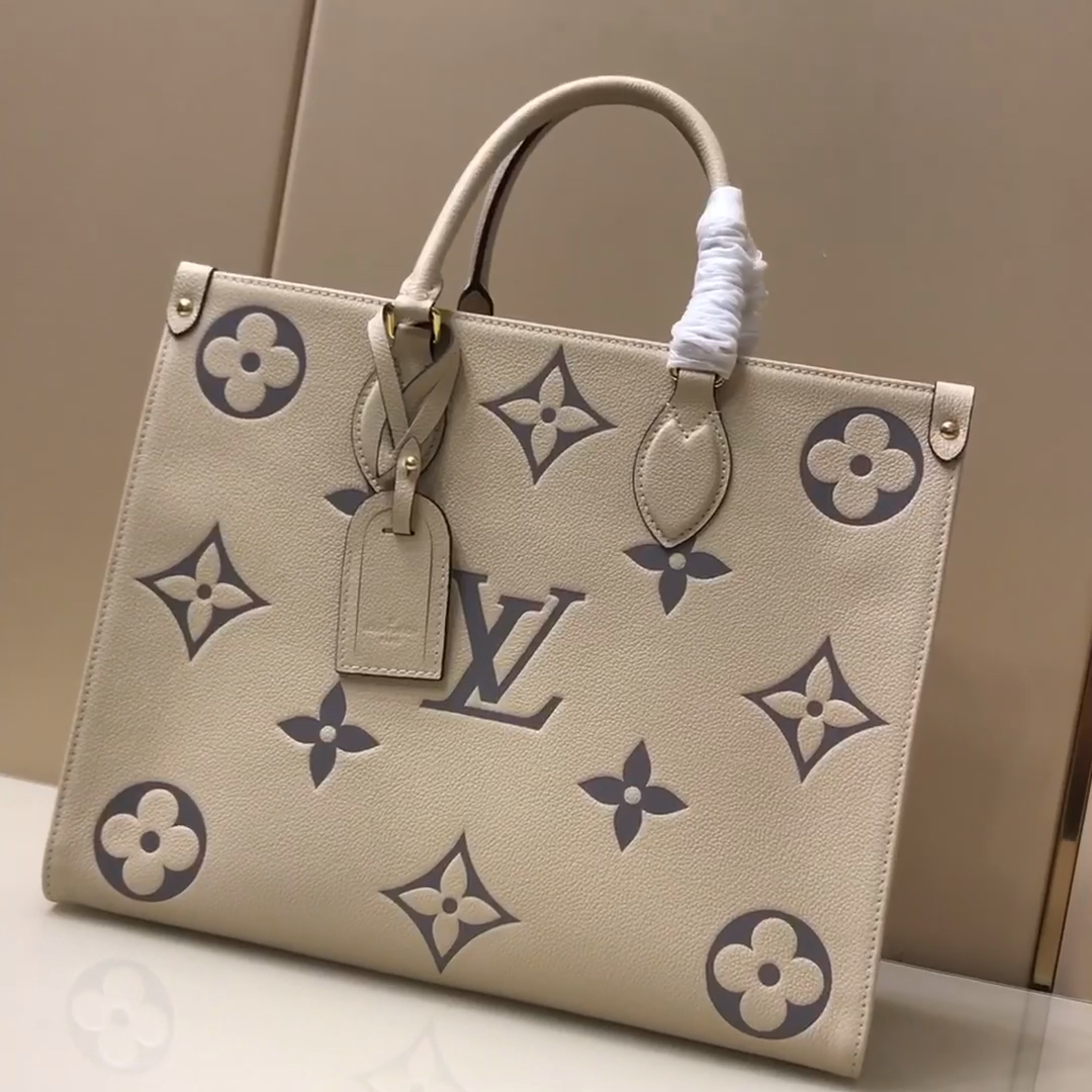 lv onthego米白色手提包来了颜