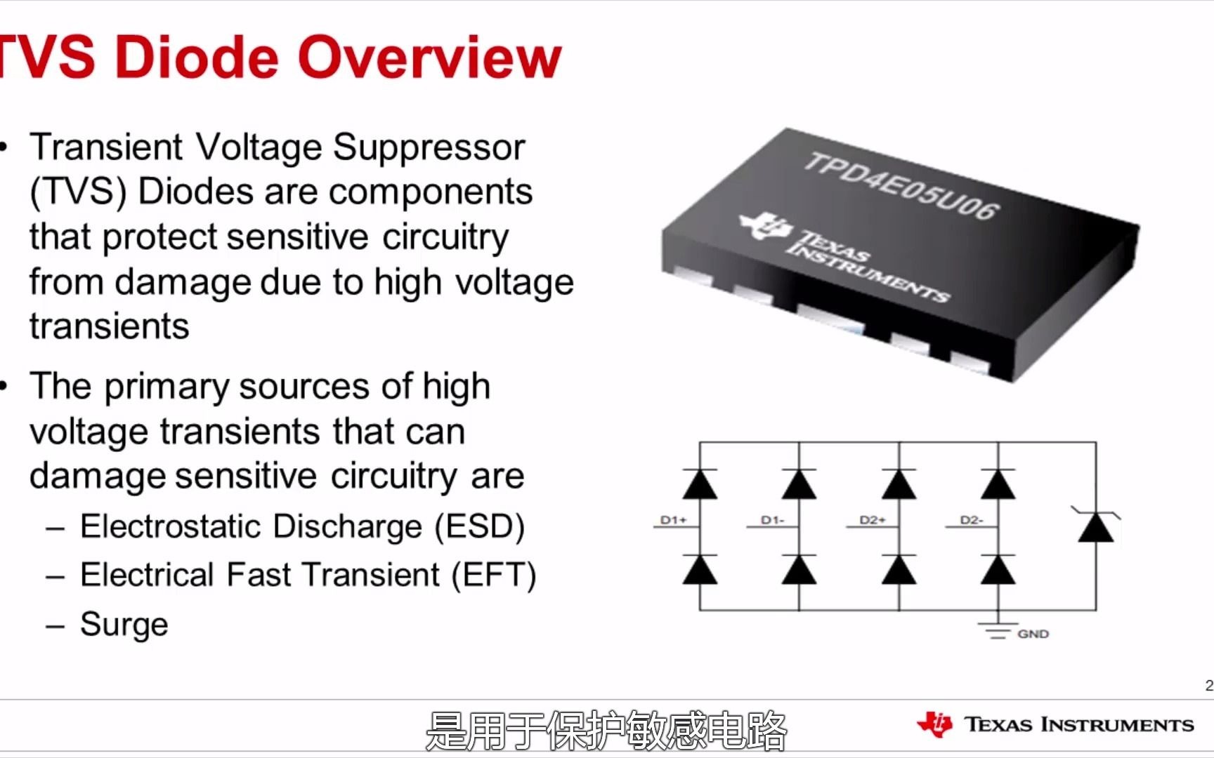 [图]彻底学会电子元器件TVS管使用，TVS二极管介绍及其对电路的保护功能[高清 1080P]