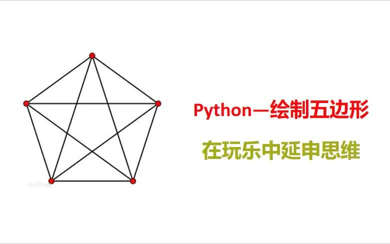 python零基础入门—三行代码绘制正五边形哔哩哔哩bilibili