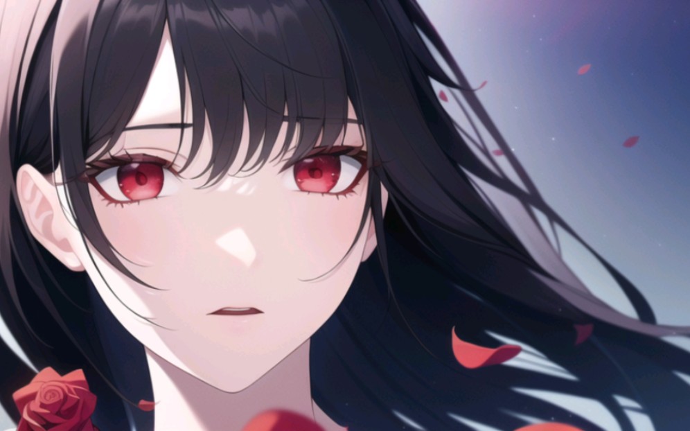 【novelai】ai绘画黑发红瞳大姐姐