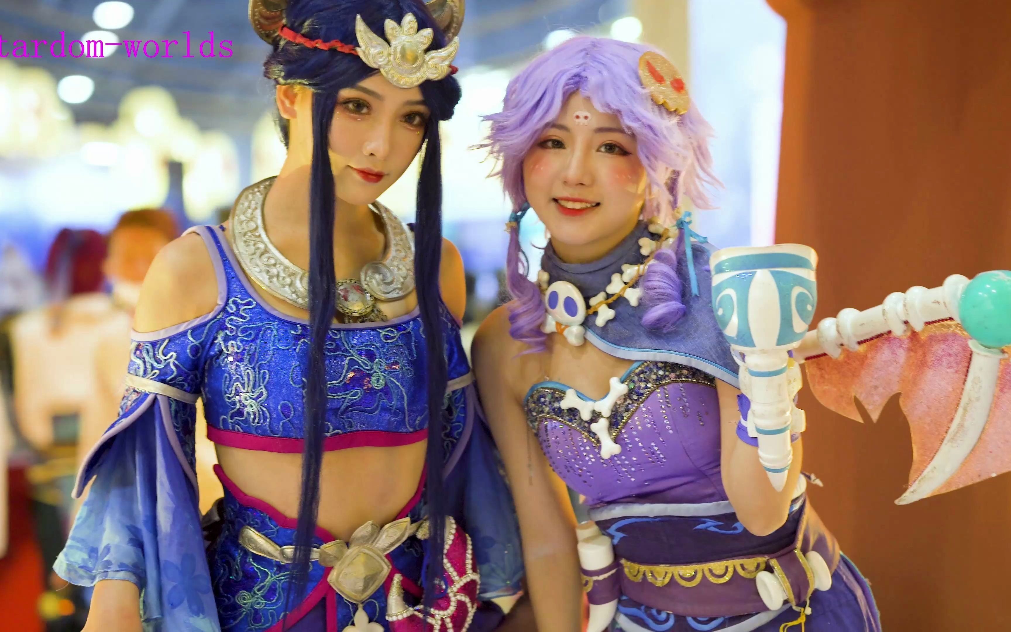 4kcosplay巫蛮儿骨精灵2020广州漫展麽多动漫嘉年华梦幻西游展台1031