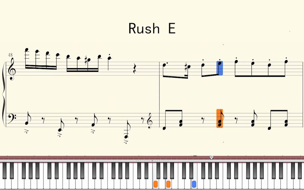 rush钢琴谱图片