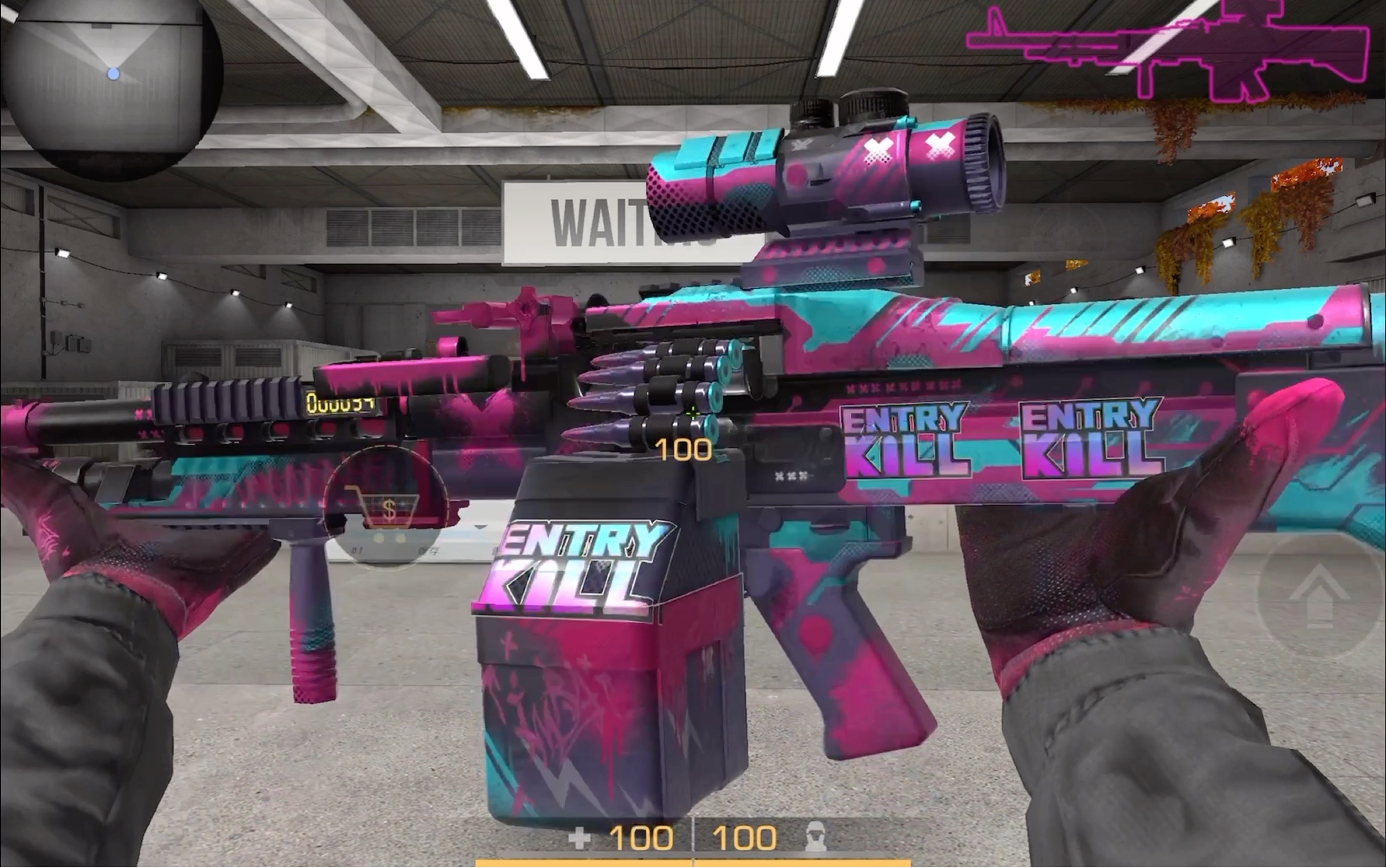 对峙2standoff2猫爸爸推荐的皮肤贴纸搭配系列朋克m60机枪贴炫彩entry