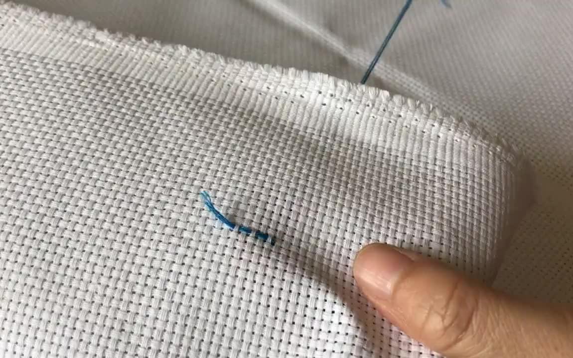 十字绣全针和半针绣视频教程