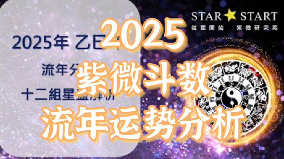 2025年(乙已年)紫微斗数流年运势分析及12组星盘解析哔哩哔哩bilibili