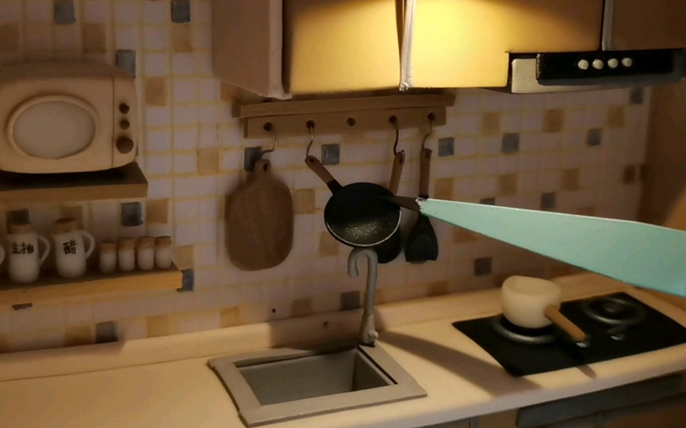 【超轻粘土】把厨房缩小1000倍是什么体验?