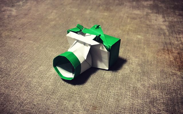 纸在乎你手工折纸照相机一起喊茄子