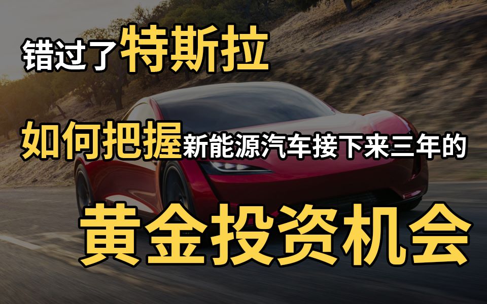 错过了特斯拉,如何把握新能源汽车接下来三年的黄金投资机会?蔚来,小鹏,比亚迪,理想哪个更值得投资?哔哩哔哩bilibili