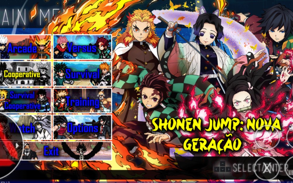 [图]手机exagear玩电脑《jump大乱斗 v2 mugen》龙珠超，死神，火影，咒术回战，四叶草，火影，jojo，我的英雄学院，