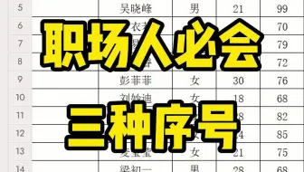 职场人必会的三种序号 学会用Row函数和Subtotal函数来设置序号，成功打败80%的职场人。