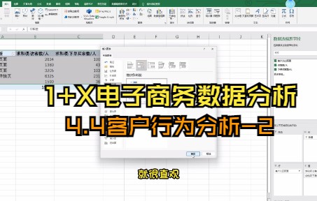 【1+X电子商务数据分析(中级)】4.4客户行为分析2哔哩哔哩bilibili