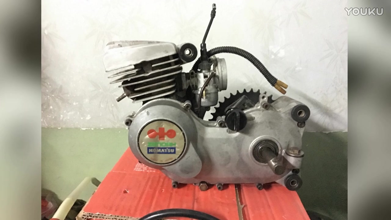 日本小松助力车发动机维修记录燃油助力车发动机维修二冲程发动机维修