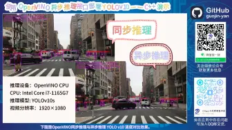 Download Video: YOLOv10在CPU上也能轻松实现50+FPS推理—使用OpenVINO C++部署YOLOv10实现异步推理