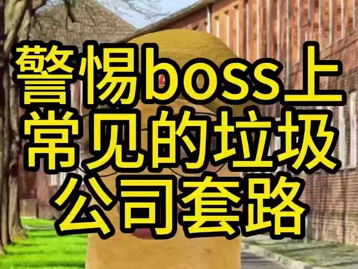 警惕boss上常见的垃圾公司套路哔哩哔哩bilibili