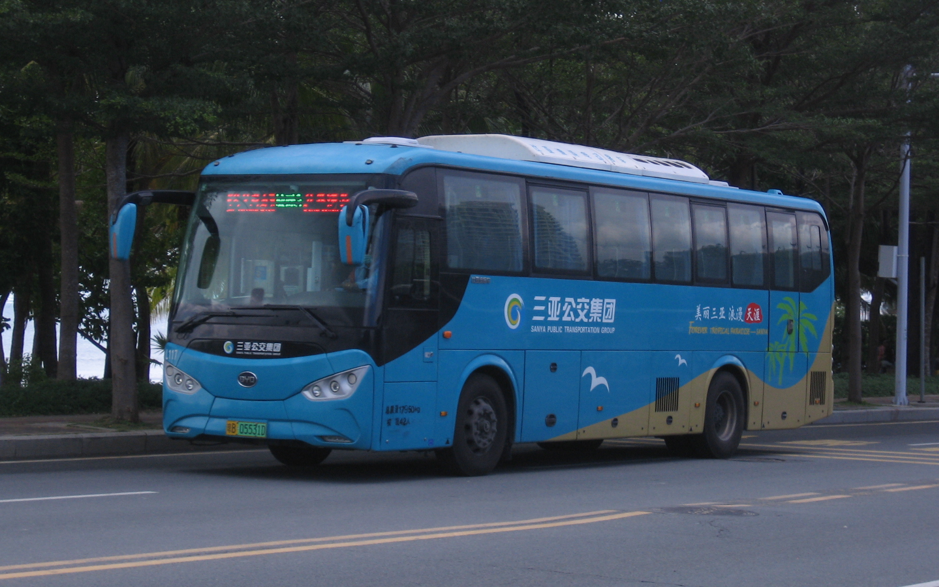 三亞公交比亞迪byd6110llevc8