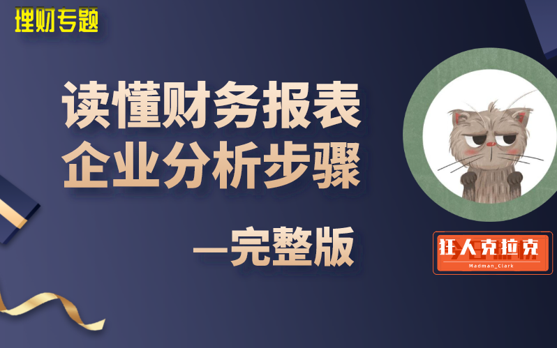 【企业财务分析】读懂企业的23个步骤(炒股基金理财必学内容)哔哩哔哩bilibili