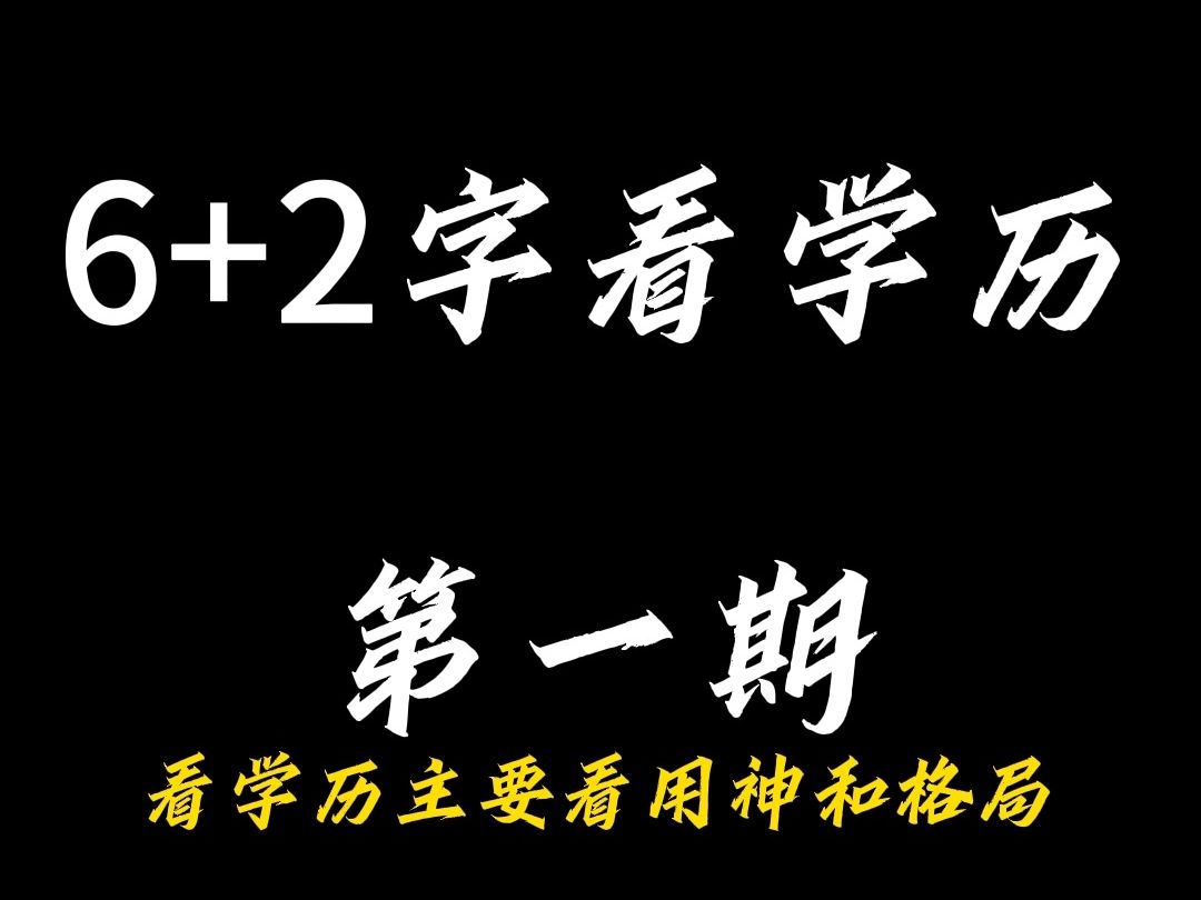 八字看学历1哔哩哔哩bilibili