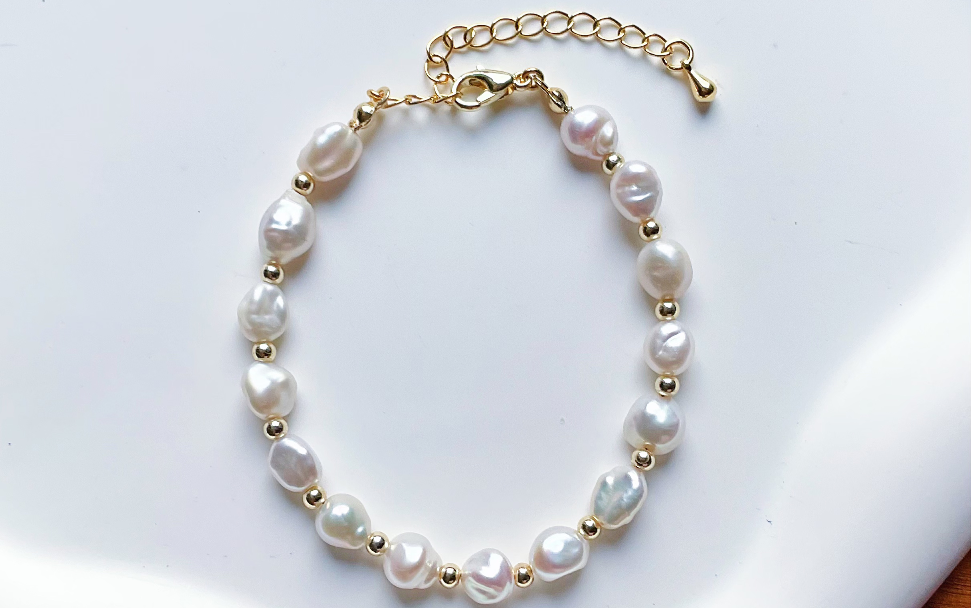天然淡水巴洛克珍珠手链