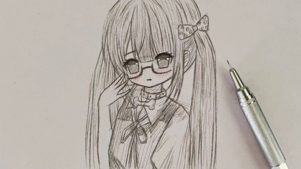 这样画简单吧,动漫女生的画法一看就会!快来和我一起画