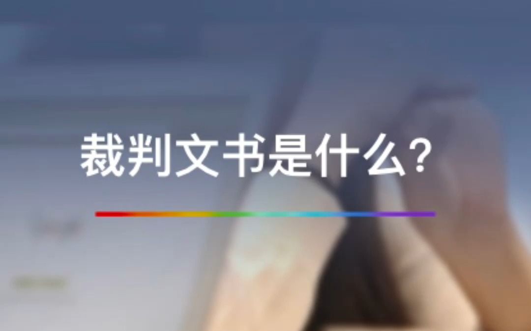 裁判文书是什么?哔哩哔哩bilibili