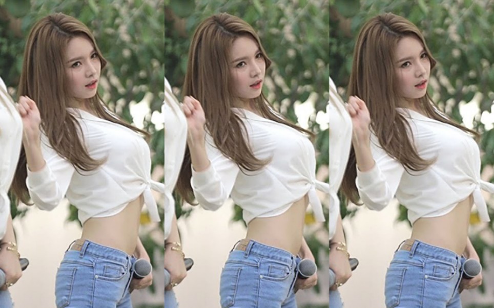 活动  三倍快乐【fiestar】金珍熙 s曲线搭配紧身牛仔裤这身材简直