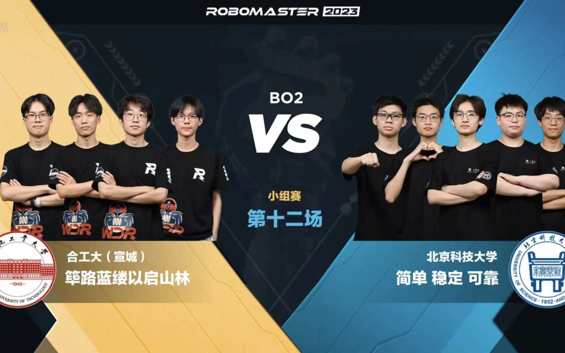 第12场 合肥工业大学(宣城校区) WDR战队 vs 北京科技大学 Reborn战队 RoboMaster 2023 超级对抗赛ⷥŒ𚥟Ÿ赛(北部赛区)哔哩哔哩bilibili