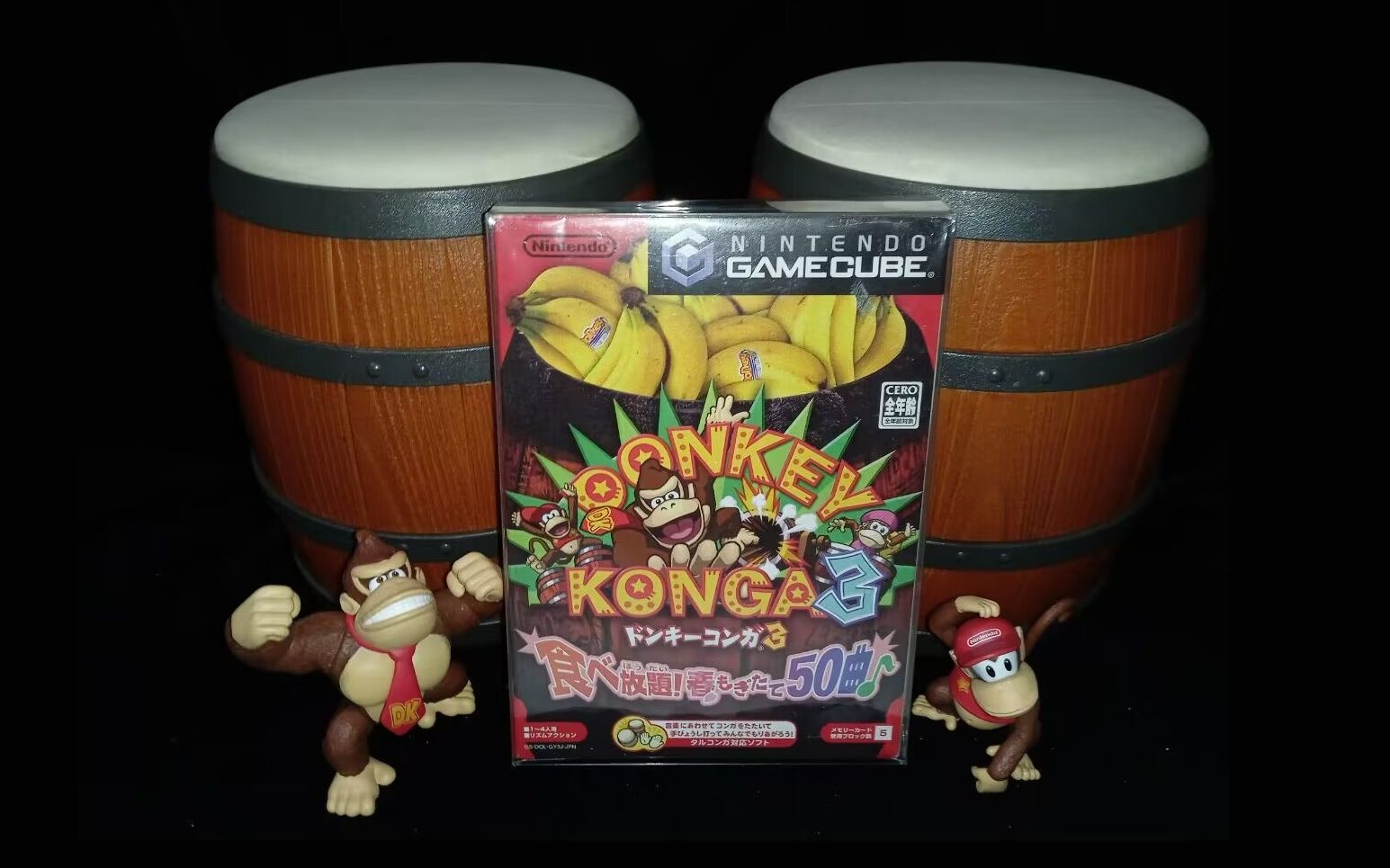 [图]催生了节奏天国的系列《Donkey Konga 3》开箱，并用DK邦戈鼓玩！