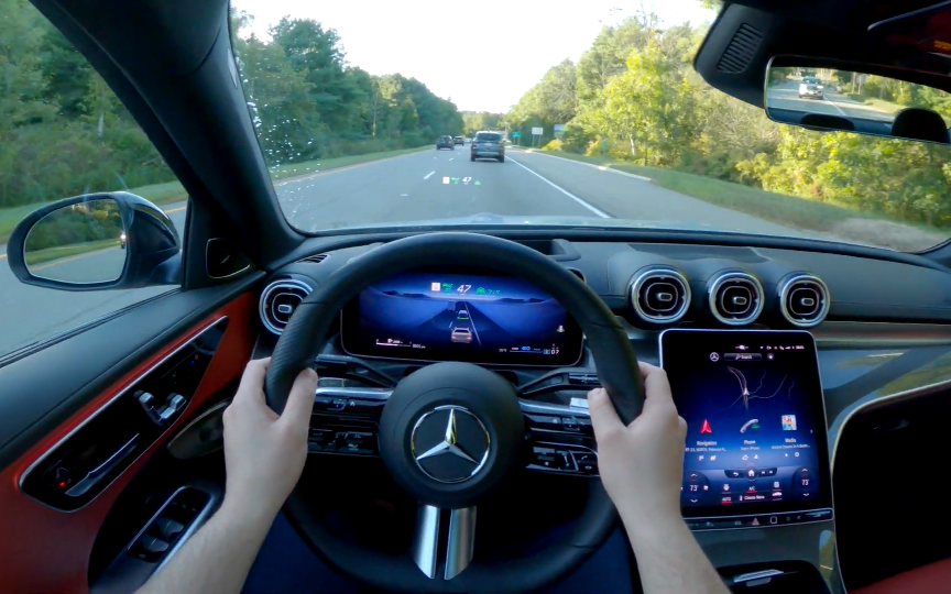 2022奔驰c级 第一视角试驾