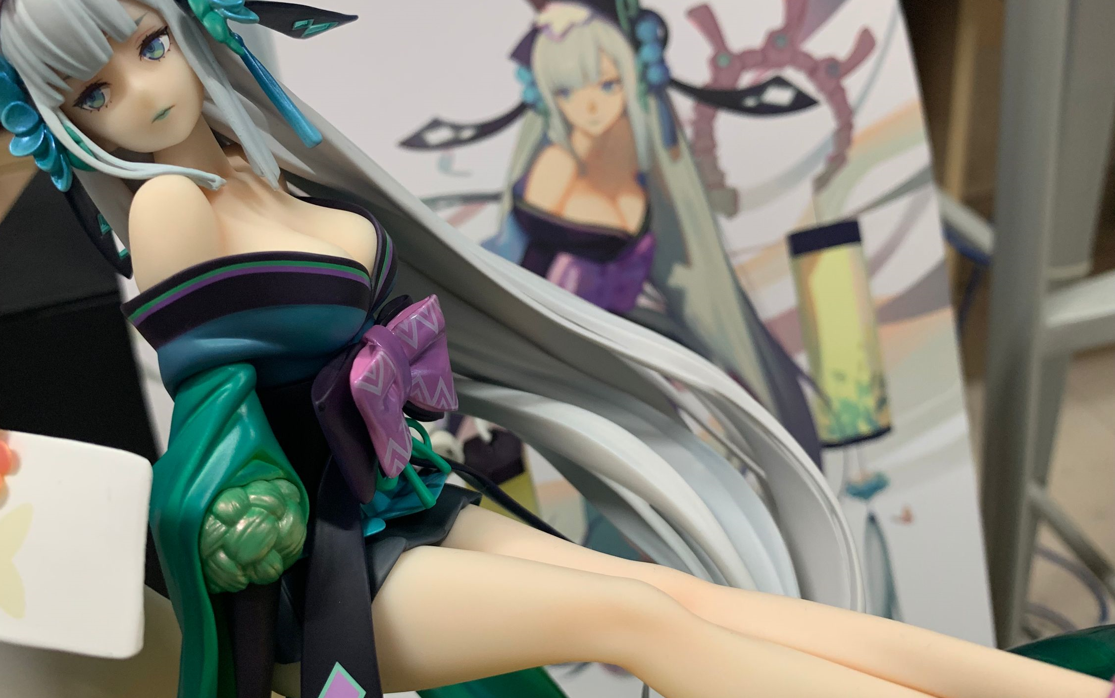 正版青行灯手办开箱:脖子以下全是胖次,啊呸是大长腿【moon】 阴阳师