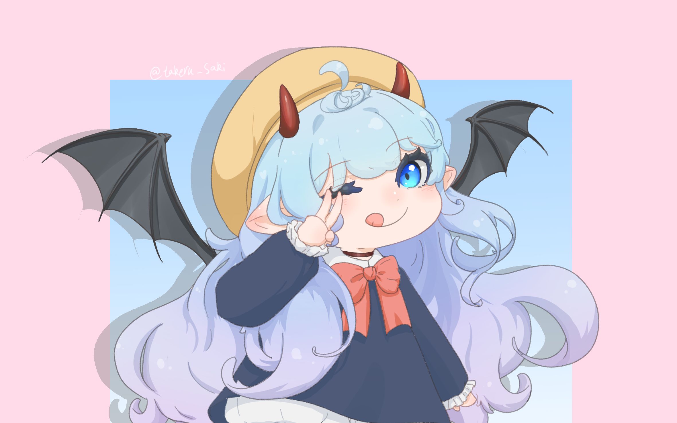 q版自设小恶魔绘画过程