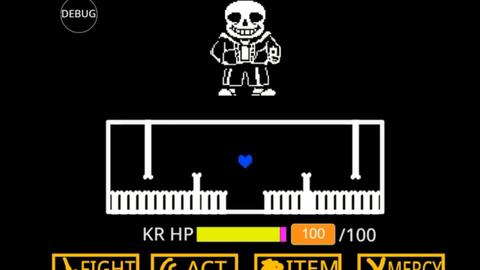 UnderTale Warped Development Sans Fight Phase1~2 - TurboWarp