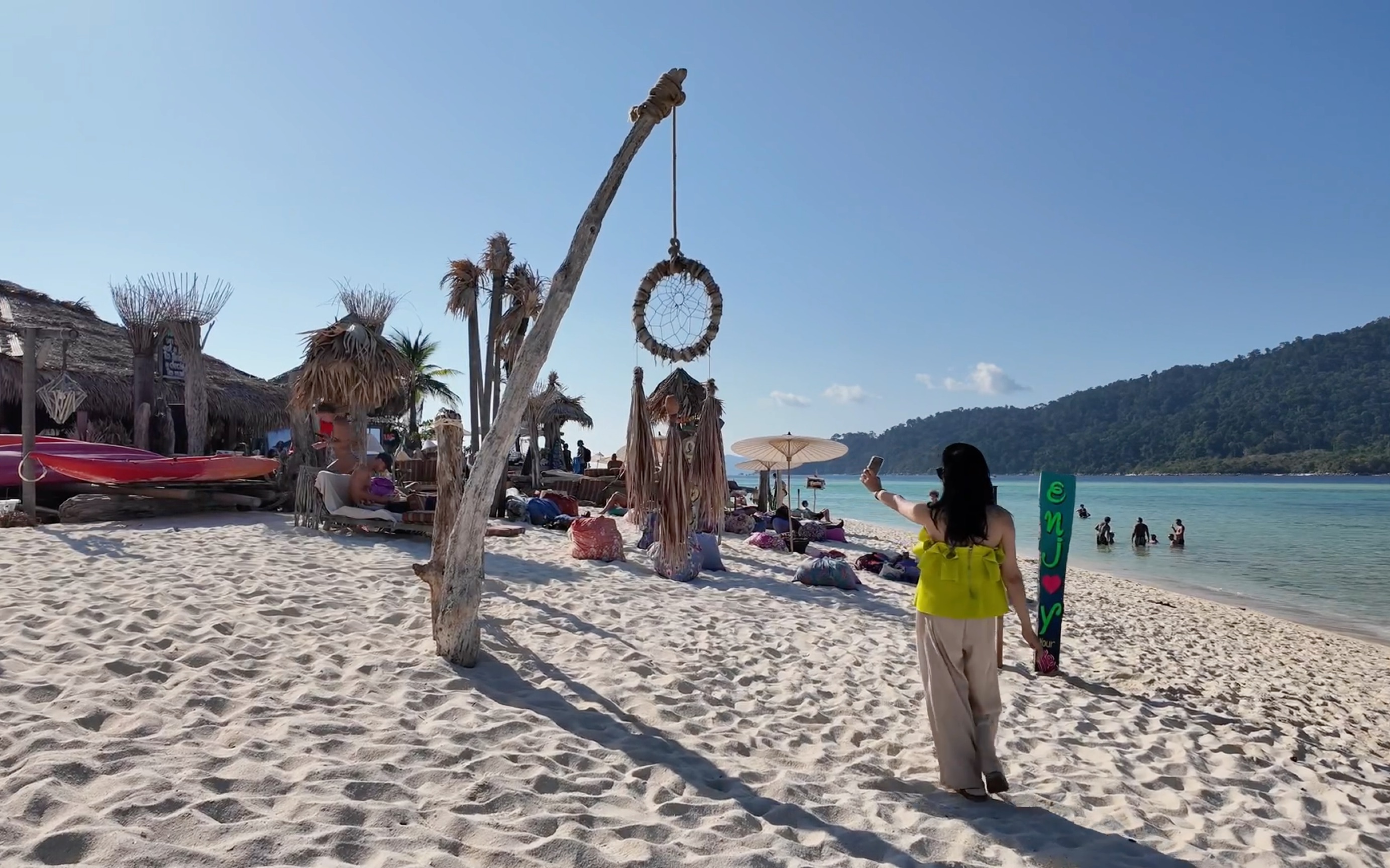 泰国丽贝岛日出沙滩漫步4k