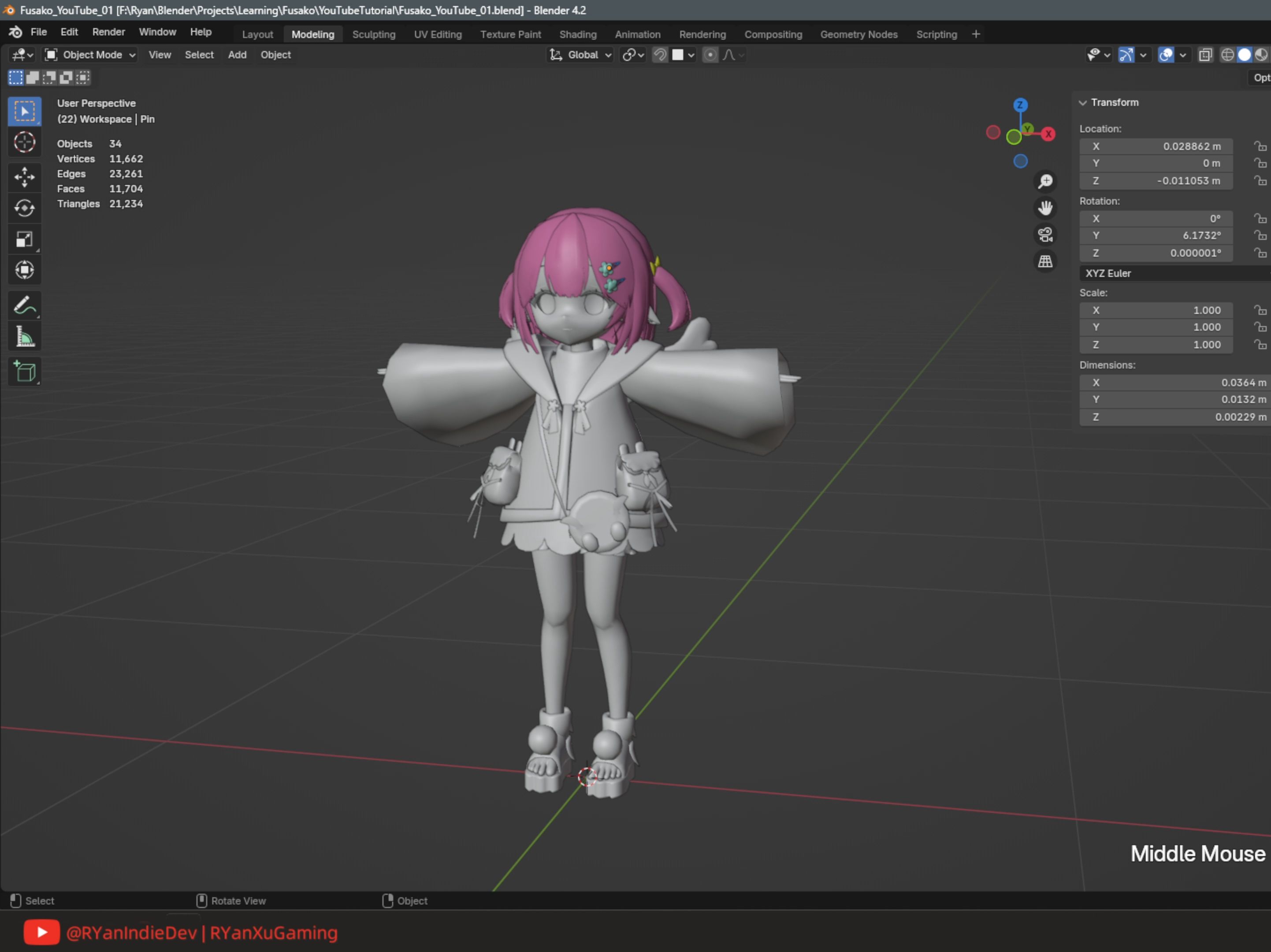 17 | 动画角色模型制作 | 建模篇 | 初学到中级进阶学习