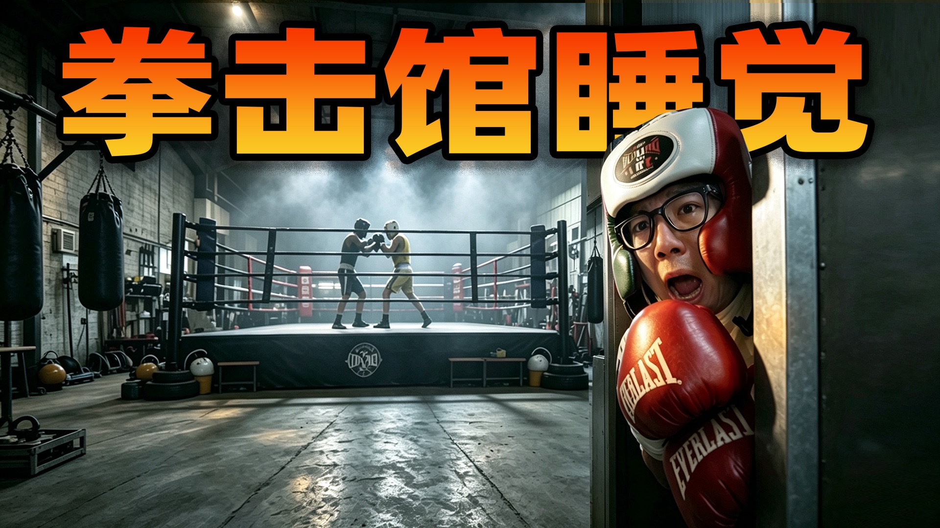 挑战在拳击馆睡觉不被发现？我在沙袋里面躲了一整晚，早上临门一脚被抓住了！