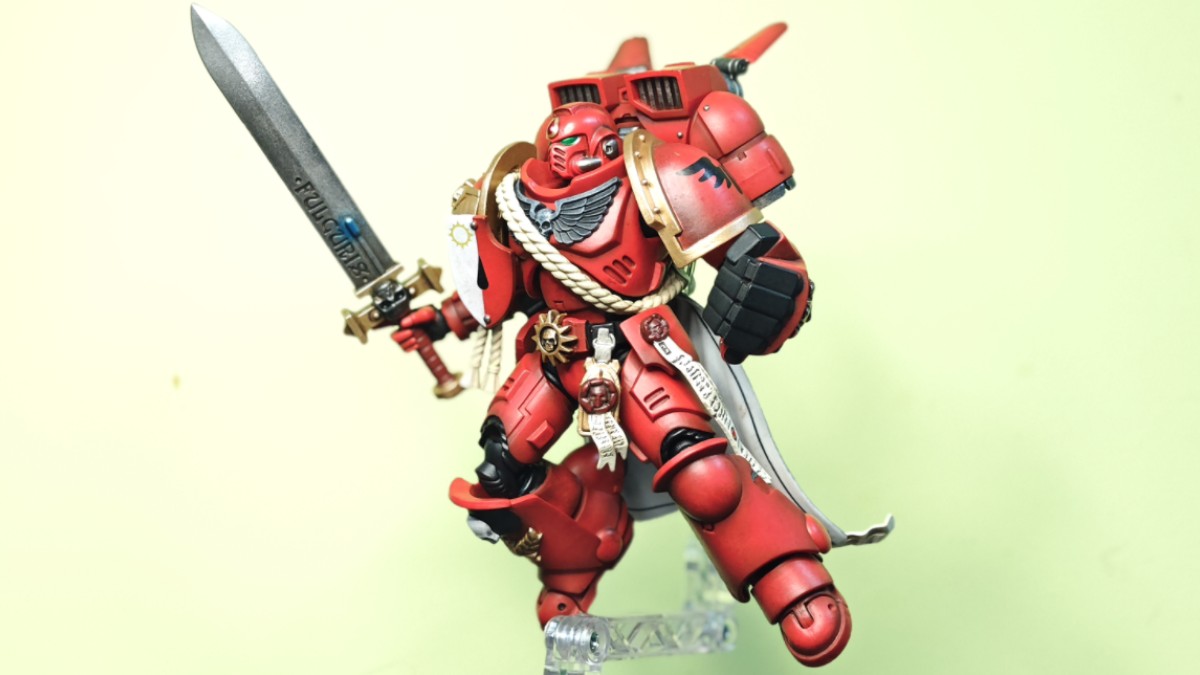 joytoy暗源 战锤40k 圣血天使 跳跃背包队长