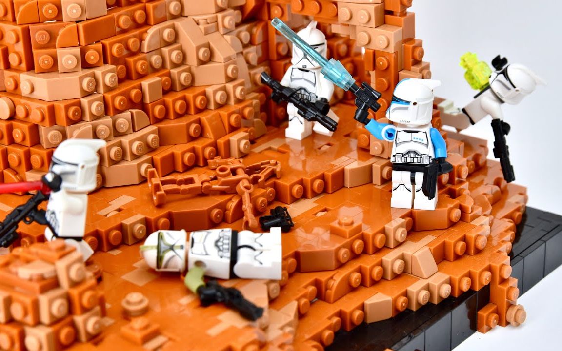 乐高moc作品星球大战克隆人战争十面埋伏cloneambush场景搭建