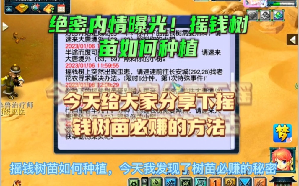 梦幻西游如何种植摇钱树苗,如何增加特殊事件,摇钱树苗必赚的方法哔哩哔哩bilibili梦幻西游游戏杂谈