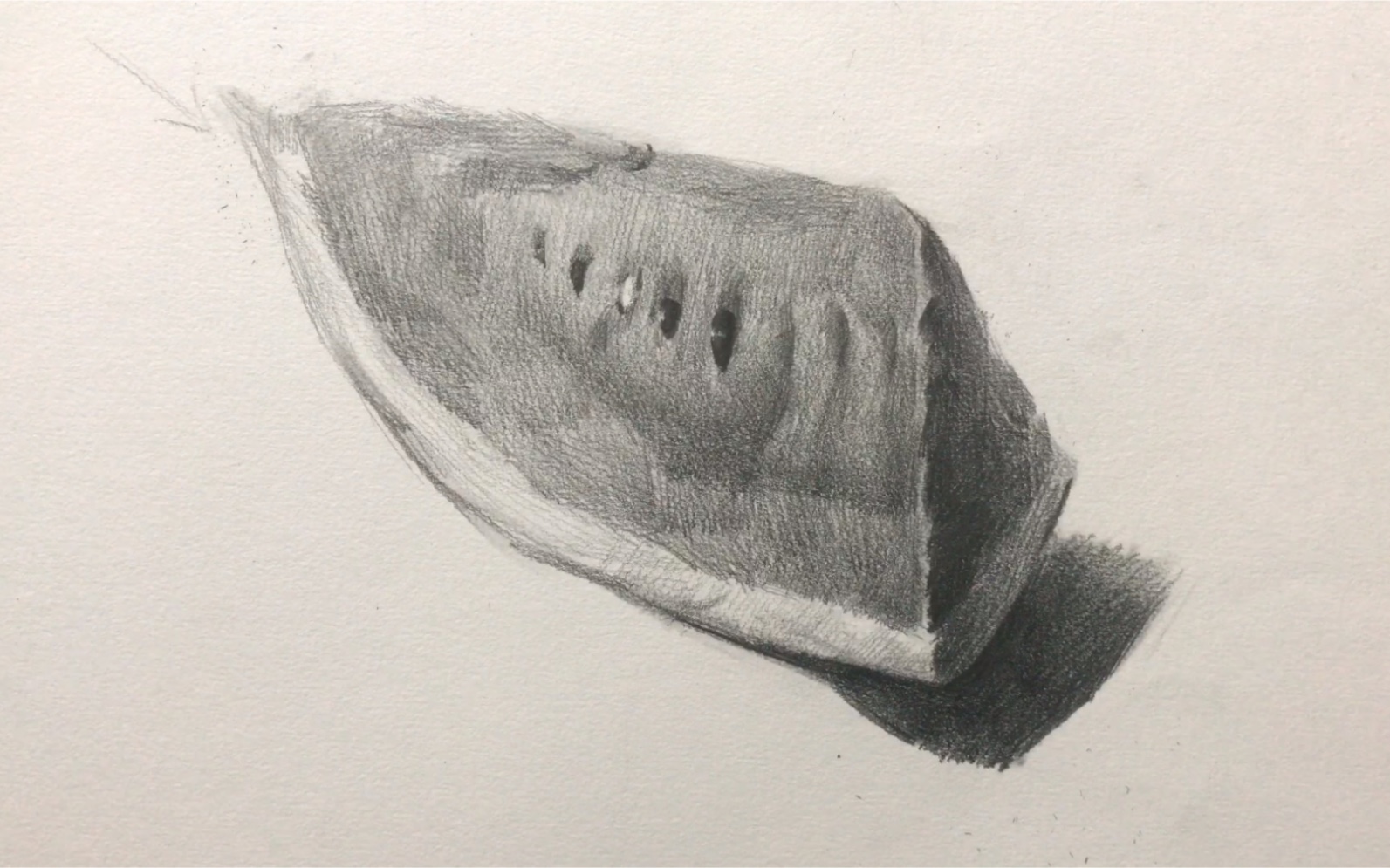 素描基础入门6——单个静物西瓜