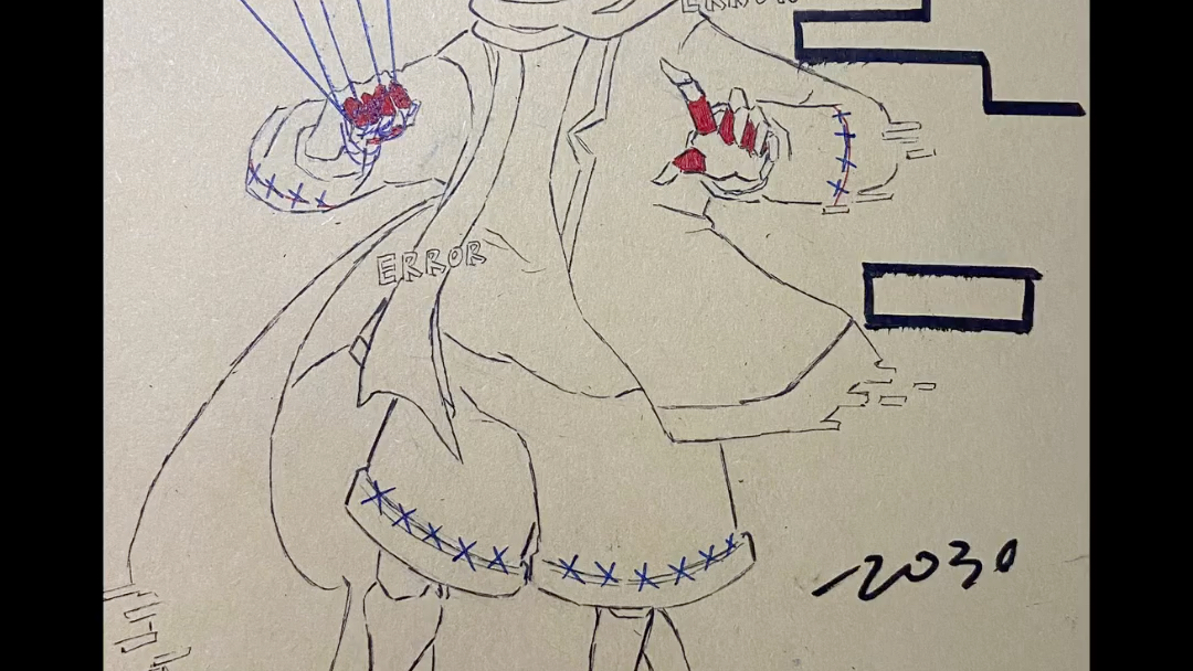 errorsans手绘(这张是以前临摹的,之后会抓紧重制版画出来,不喜勿喷)