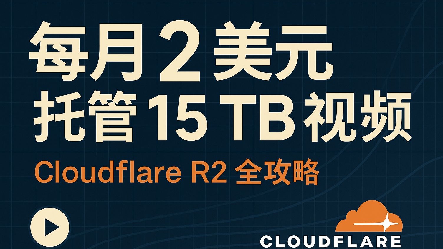 每月仅 2 美元!用 Cloudflare R2 打造 15 TB 视频流量托管方案