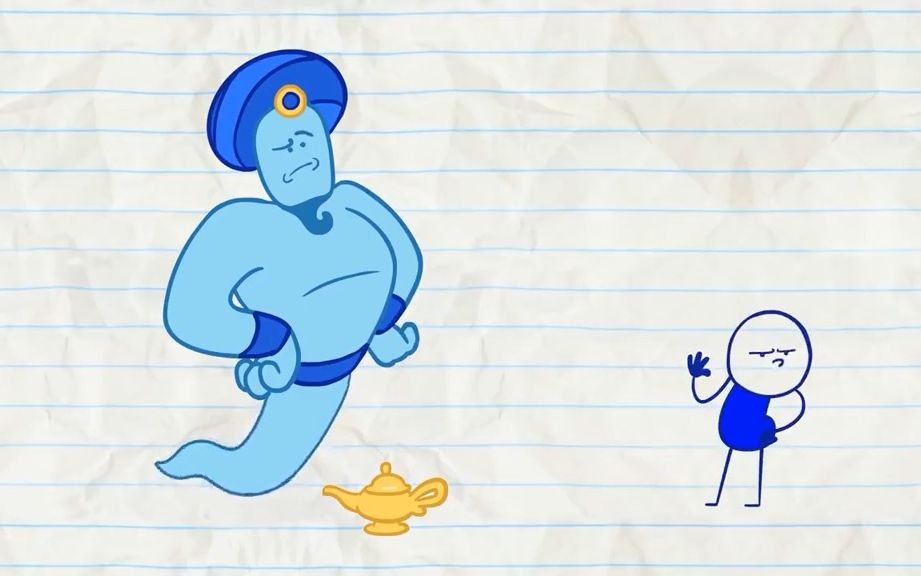 创意铅笔动画达到人生高潮的铅笔人