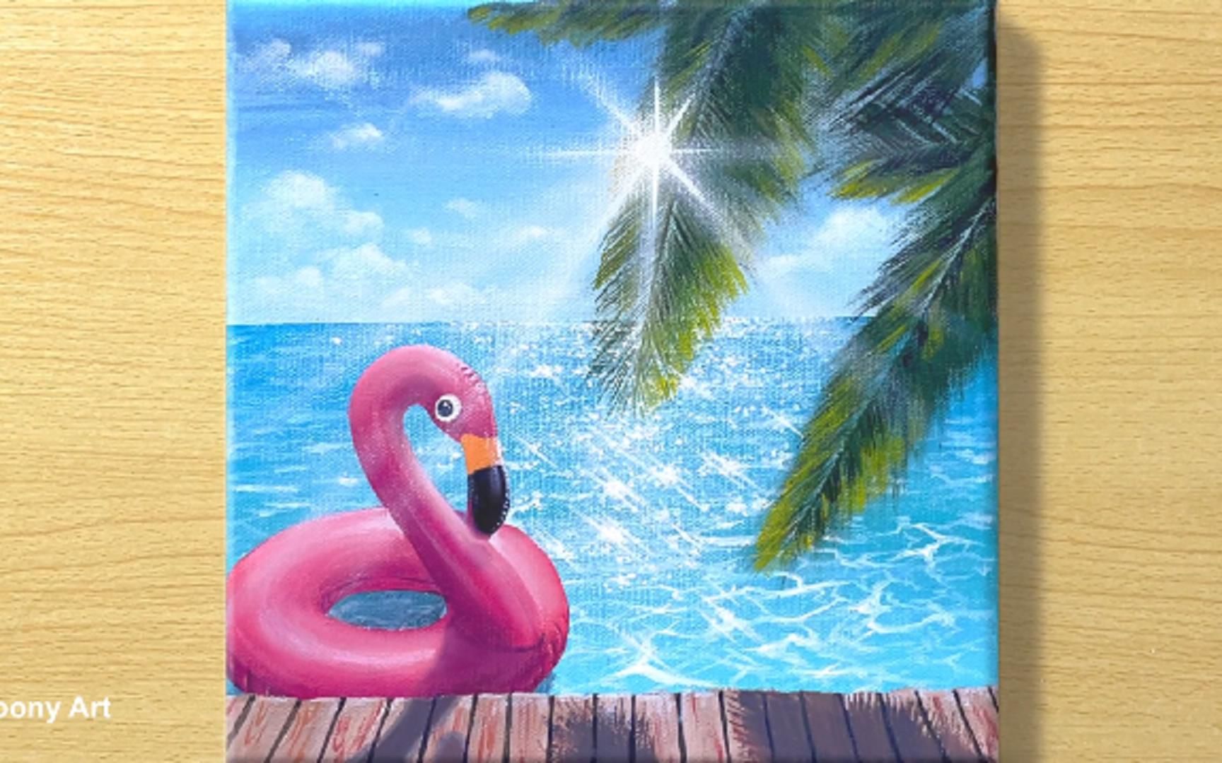 [图]Painting a Tropical Paradise Beach _ Acrylic _ STEP By STEP - 275